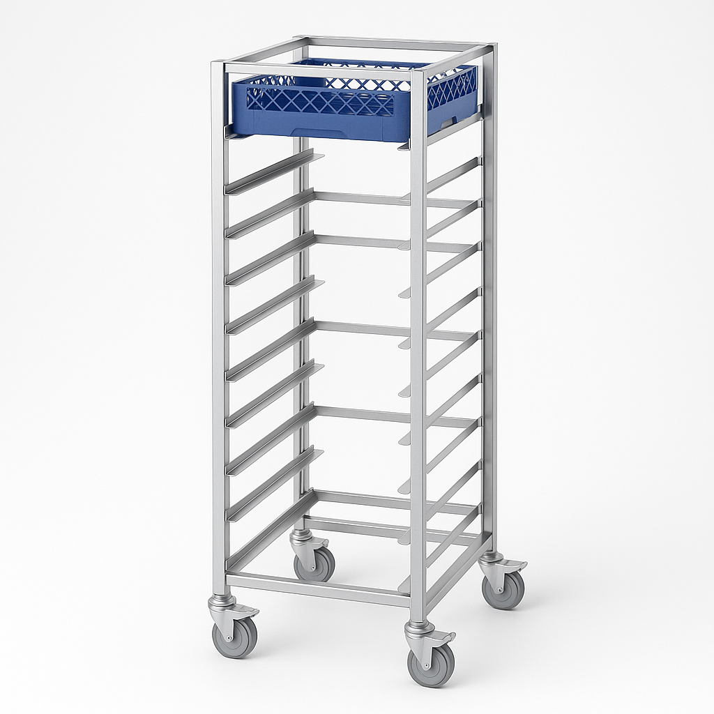 Mobile Dishwasher Basket Trolley